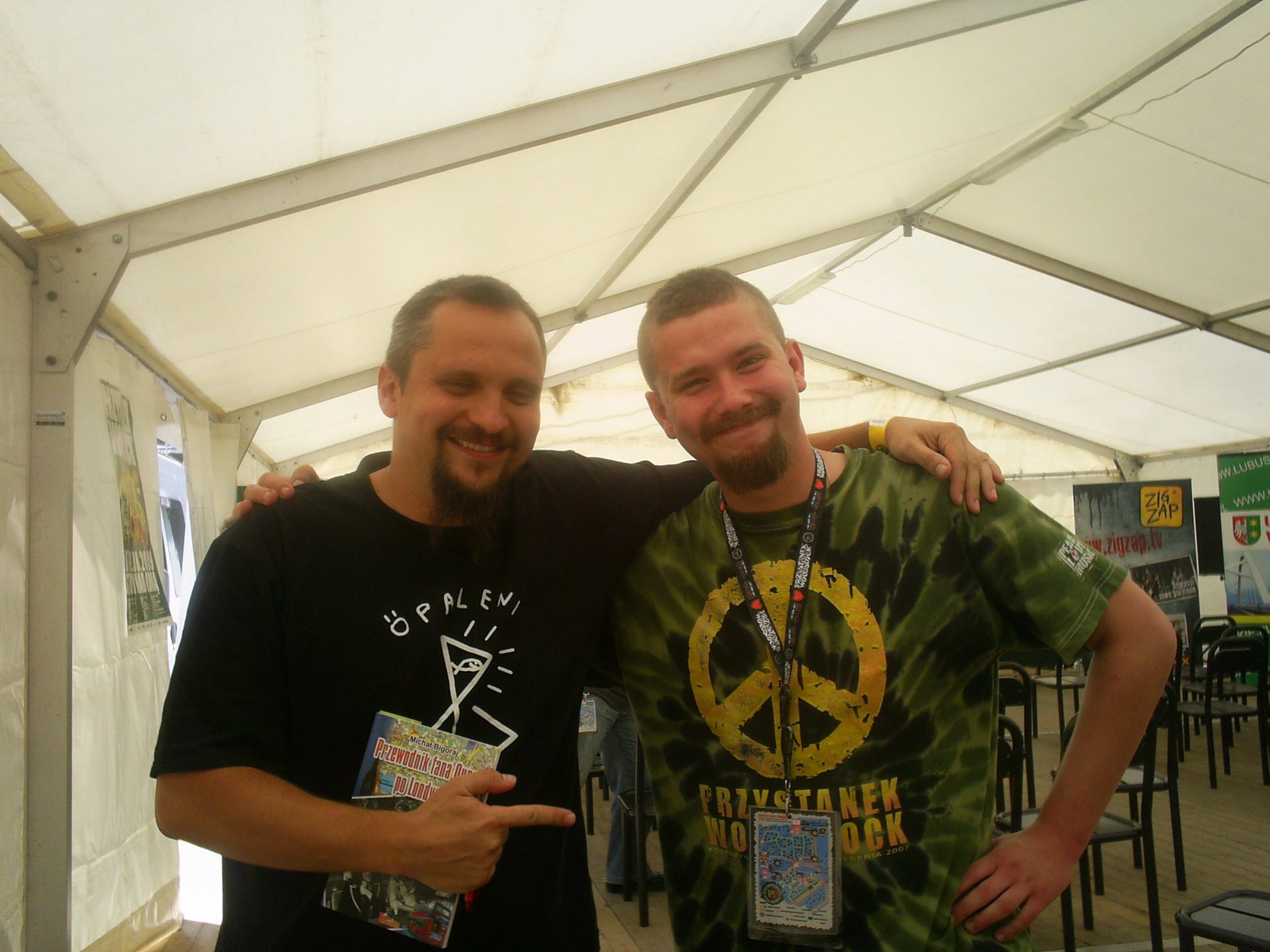 Jelonek z Michałem Bigorajem, Przystanek Woodstock 2009, fot. Diana Spaczyńska